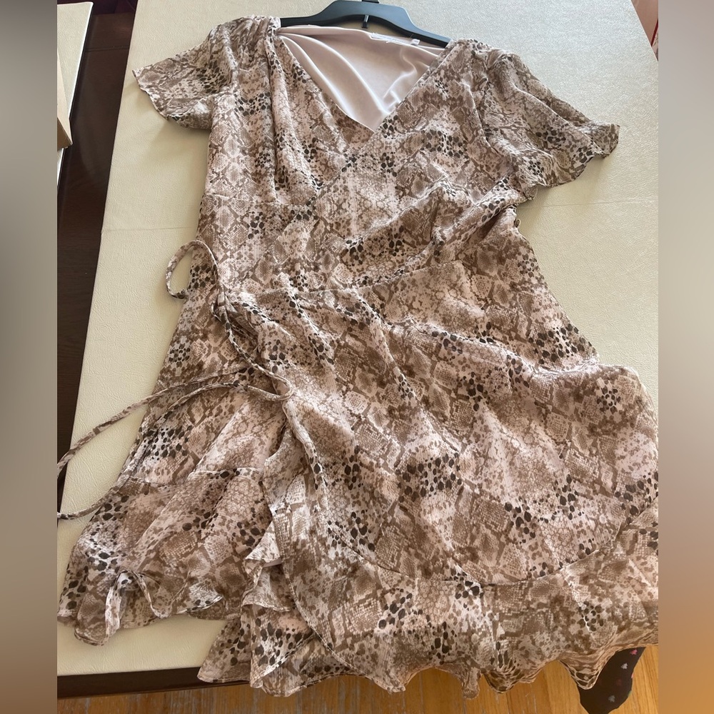 Nordstromm “All in Favor” Snakeskin Wrap Dress